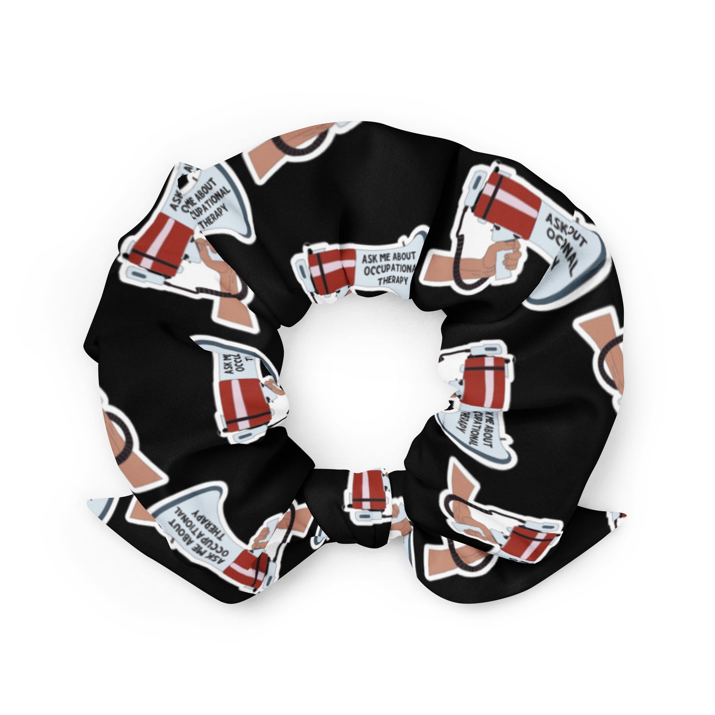 Ask Me About OT Black: Recycled Scrunchie