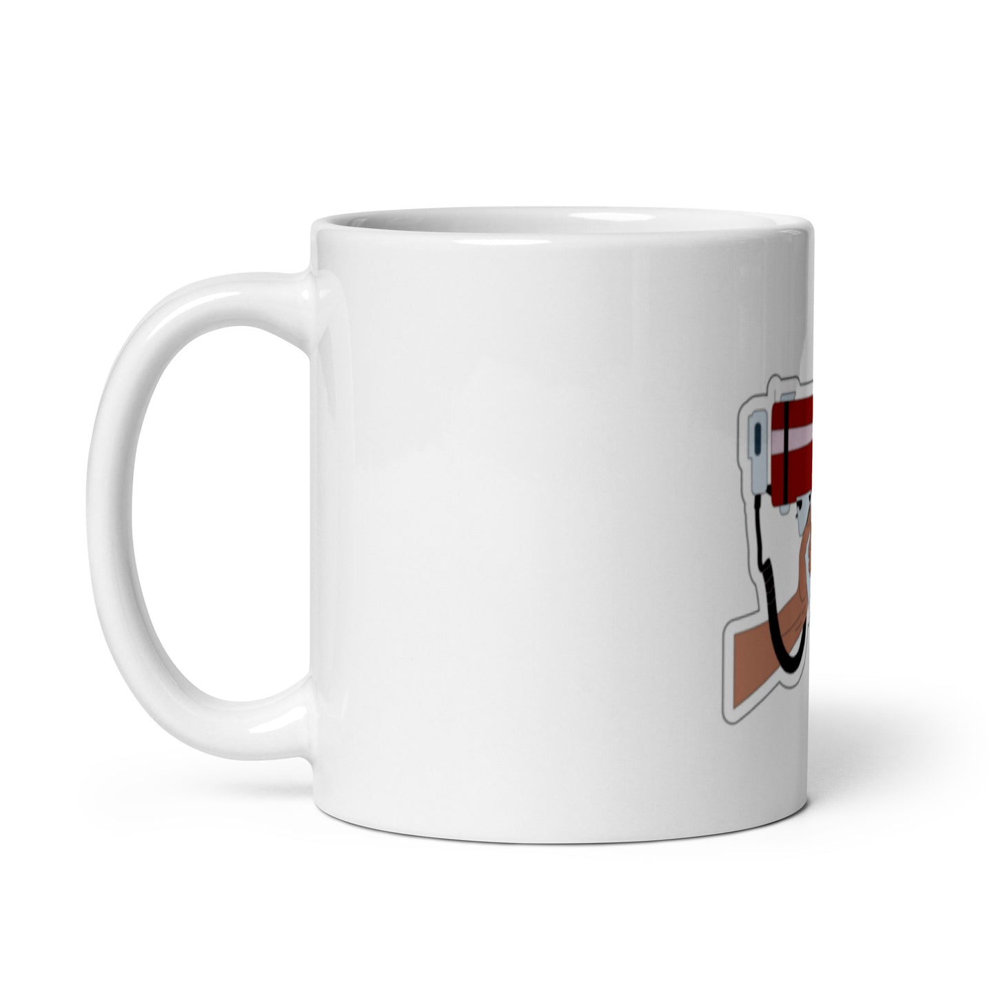 Ask Me About OT: White glossy mug